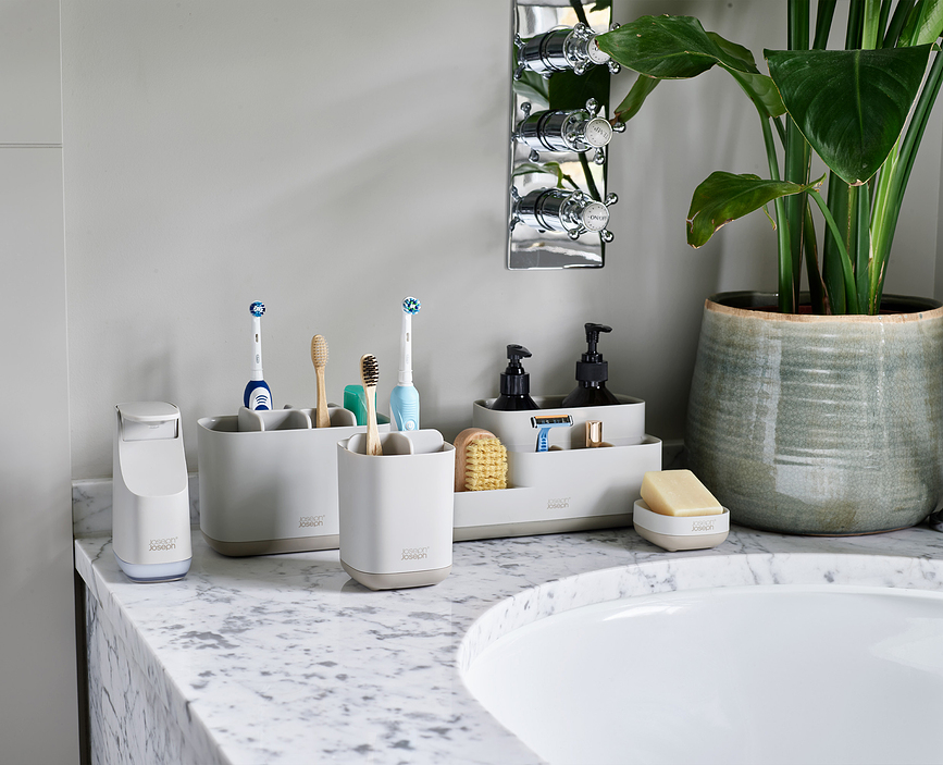 EasyStore Posodica za zobne ščetke, majhna, ekru