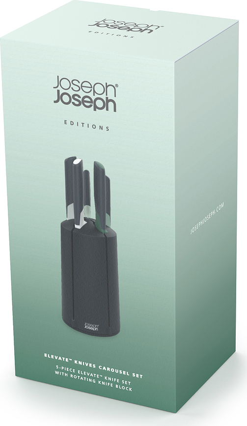 Elevate Blok s 5 noži, vrtljiv, žajbljevo zelen