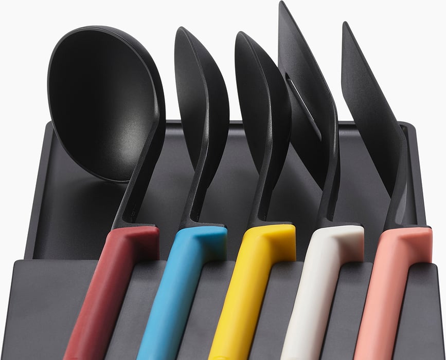 Elevate Εργαλεία Κουζίνας με οργανωτή, πολύχρωμα, 6 τμχ