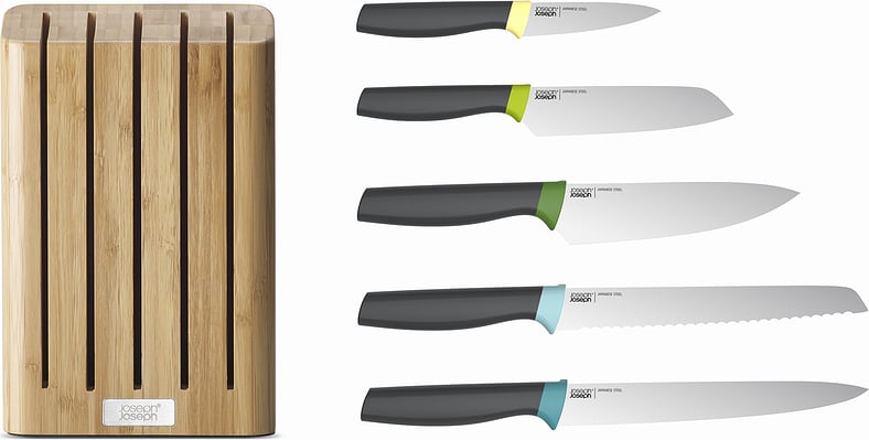 Elevate™ 5-Piece Bamboo Knife Block Set