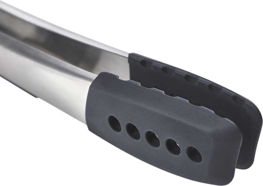 Elevate Set d'ustensiles de cuisine avec support, noir et argenté, Set 4 pièces