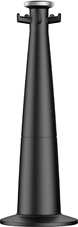 Elevate Set d'Ustensiles de Cuisine sur support, noir et argent, Set 6 pièces