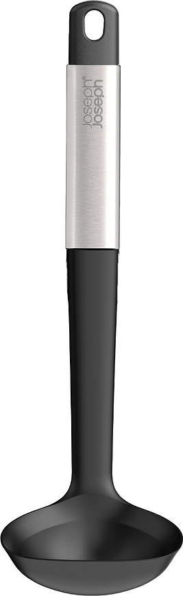 Elevate Set d'Ustensiles de Cuisine sur support, noir et argent, Set 6 pièces