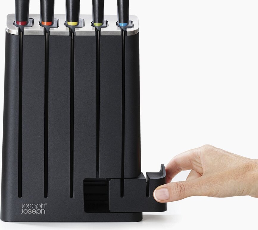 Elevate SlimBlock Bloc à Couteaux, avec 5 couteaux et aiguiseur intégré