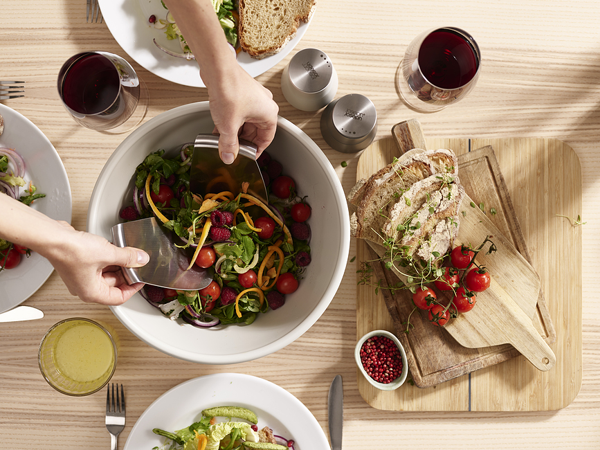 Ensaladera con servidores de ensalada Uno, Set de 3 piezas