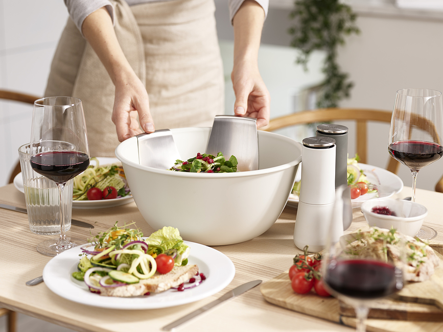 Ensaladera con servidores de ensalada Uno, Set de 3 piezas