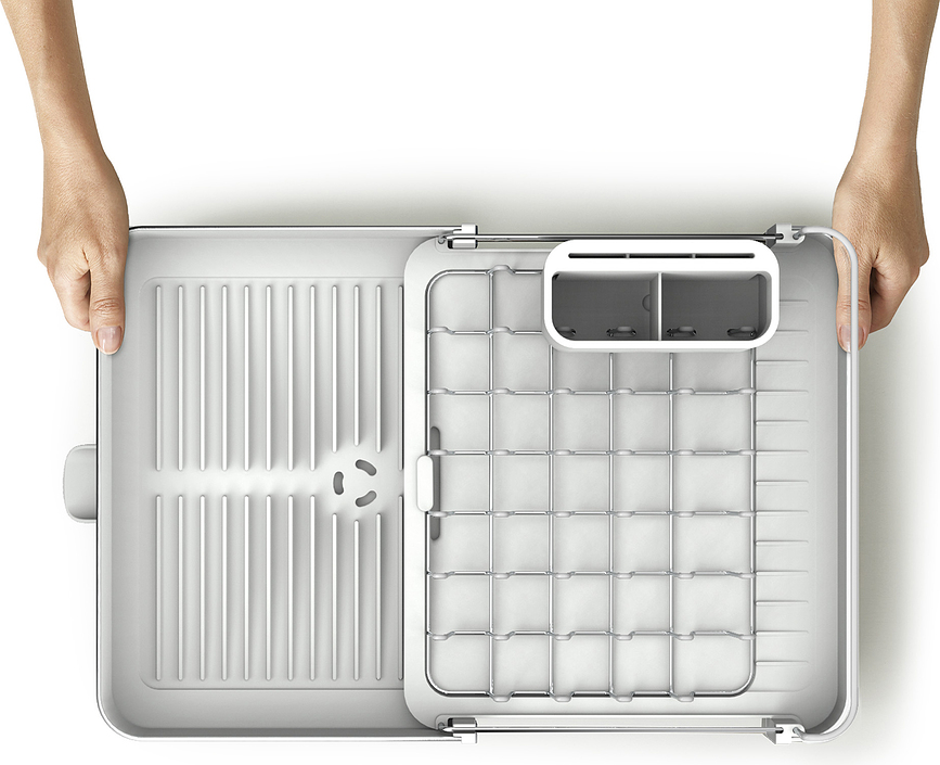 Escurridor de Platos Extend, de acero, grande, grafito