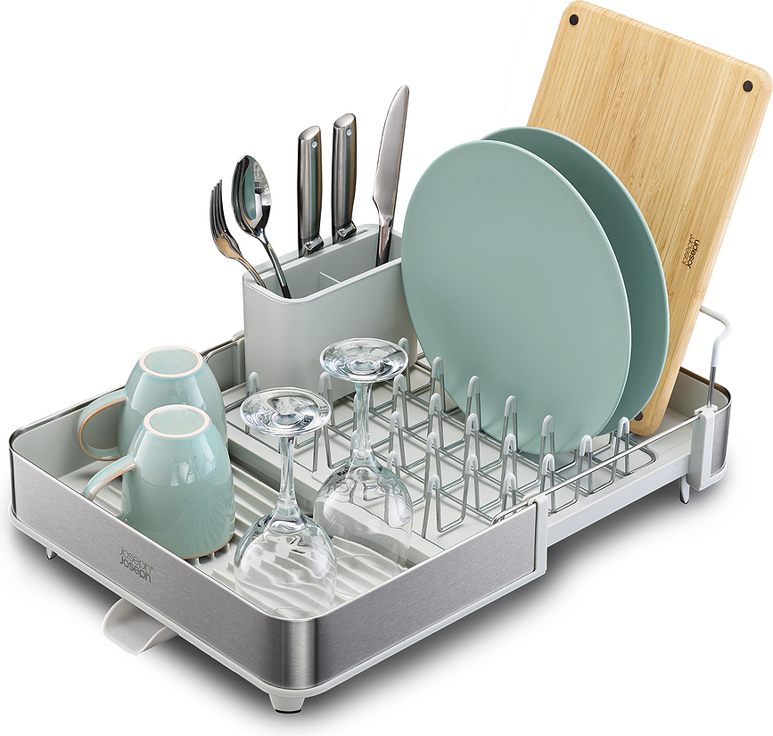 Escurridor de Platos Extend, de acero, grande, grafito