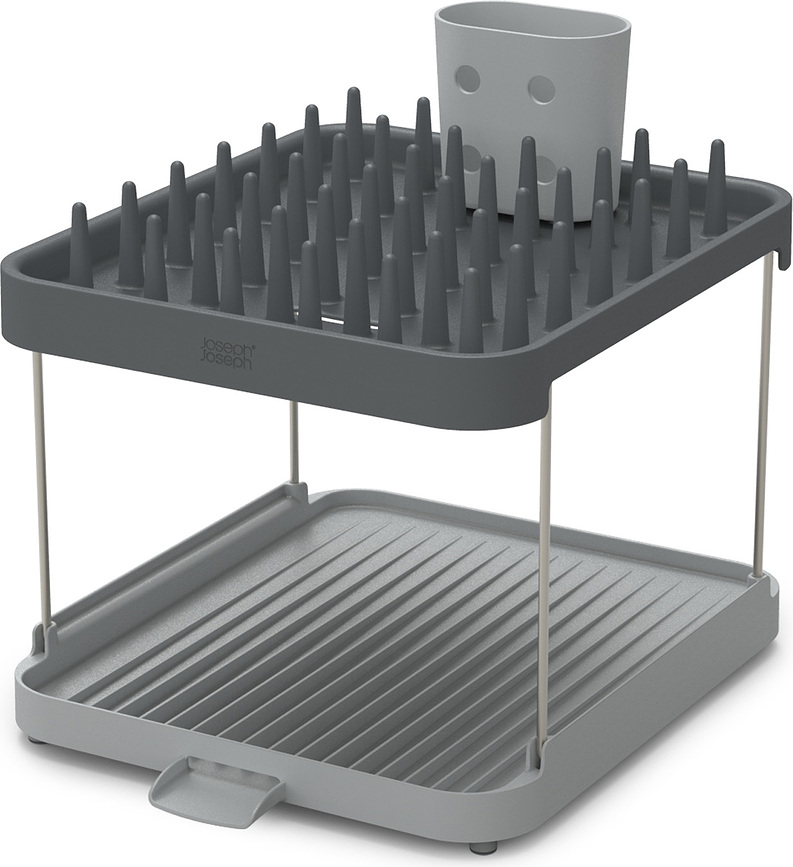 Escurridor de Platos Duo, de doble nivel, gris