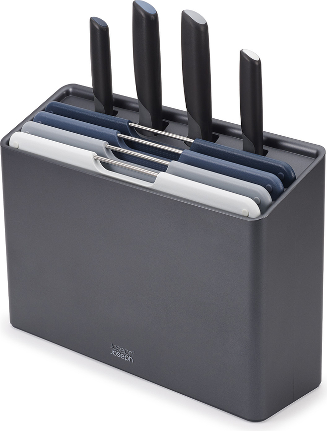 Folio Plus Set Planches à Découper et Couteaux, bleues, Set 9 pièces