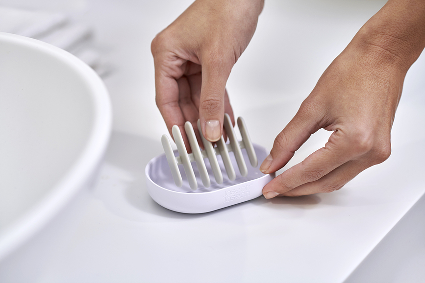 Jabonera Duo, blanca