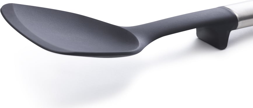 Juego de Utensilios de Cocina con soporte Elevate, negro y plateado, Set de 4 piezas