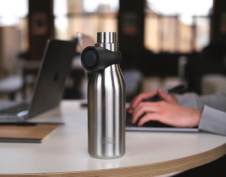 Loop & Sipp Set Bouteille et Mug Isothermes, bleus, Set 2 pièces