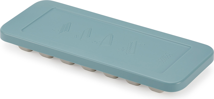 Molde para hielo Duo, azul y gris, con tapa