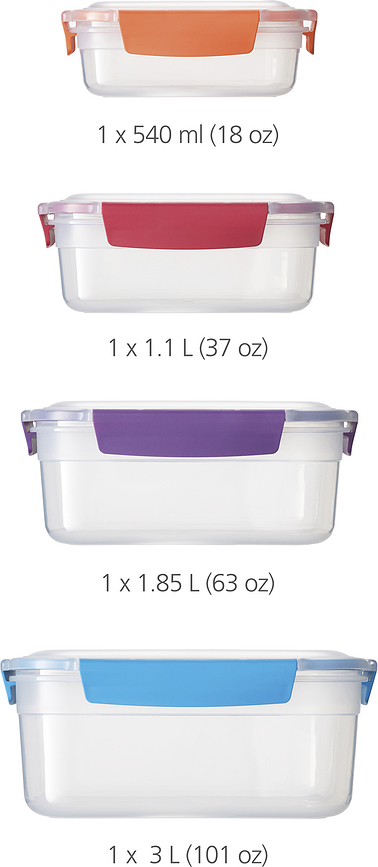 Nest Lock Boîtes de Conservation, Lot de 4