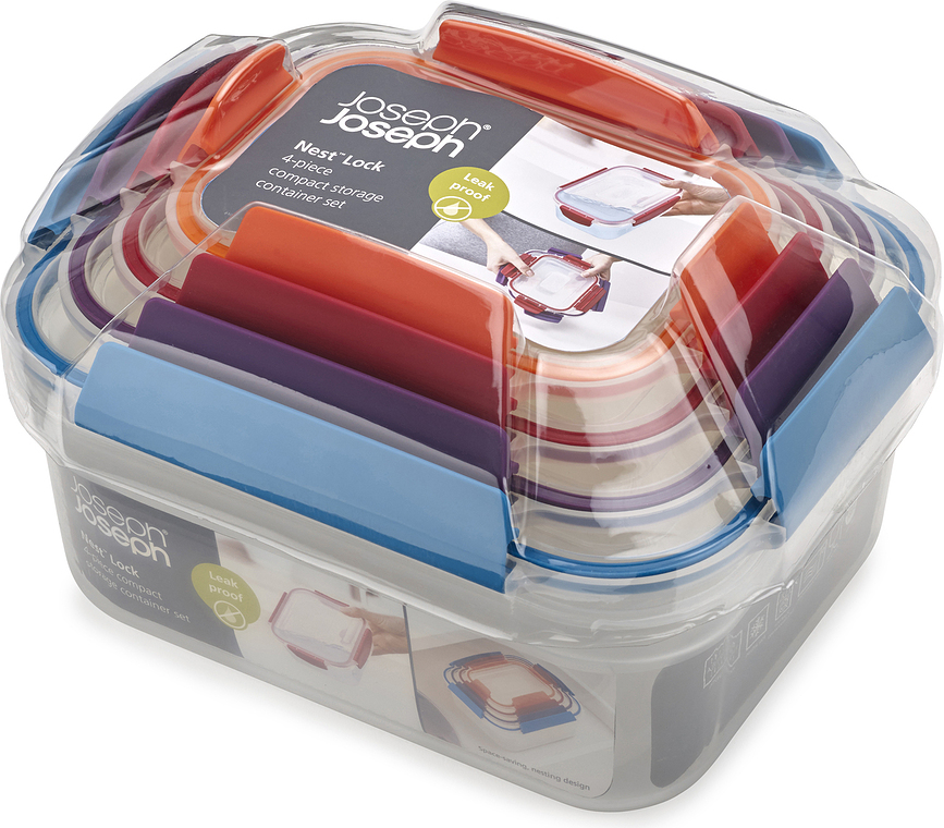 Nest Lock Posode za shranjevanje, 4 kosi