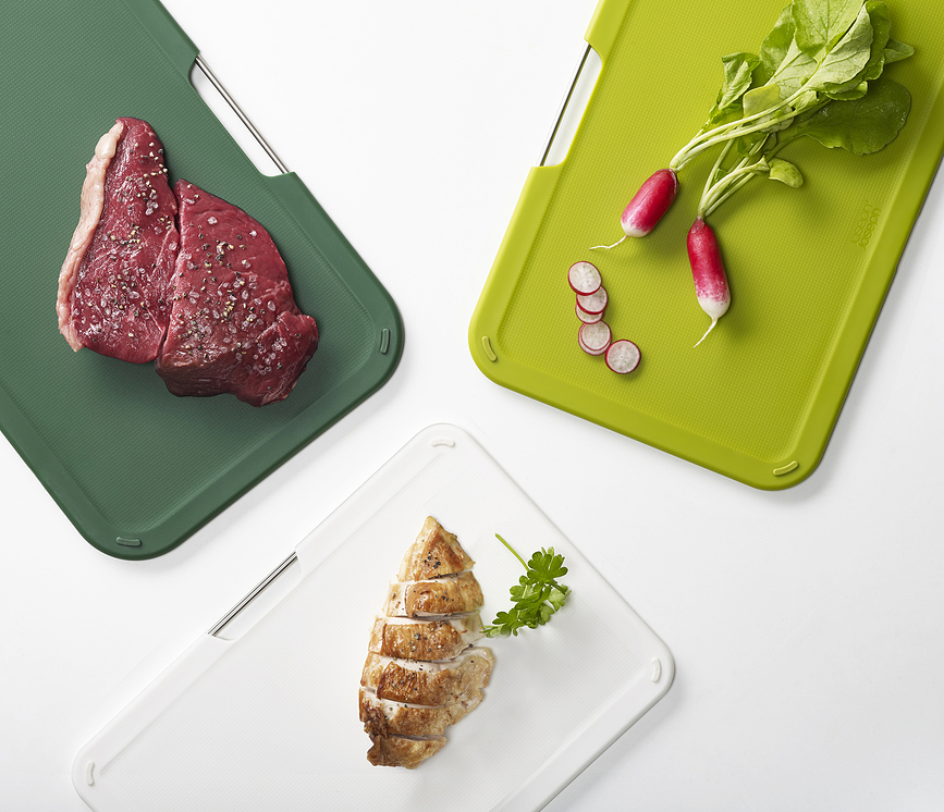 Nest M Deske za rezanje v etuiju, sive, 3 kosi