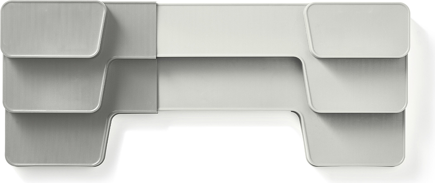 Organizador ajustable Duo, gris, para armario