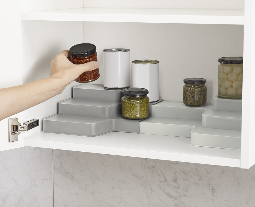 Organizador ajustable Duo, gris, para armario