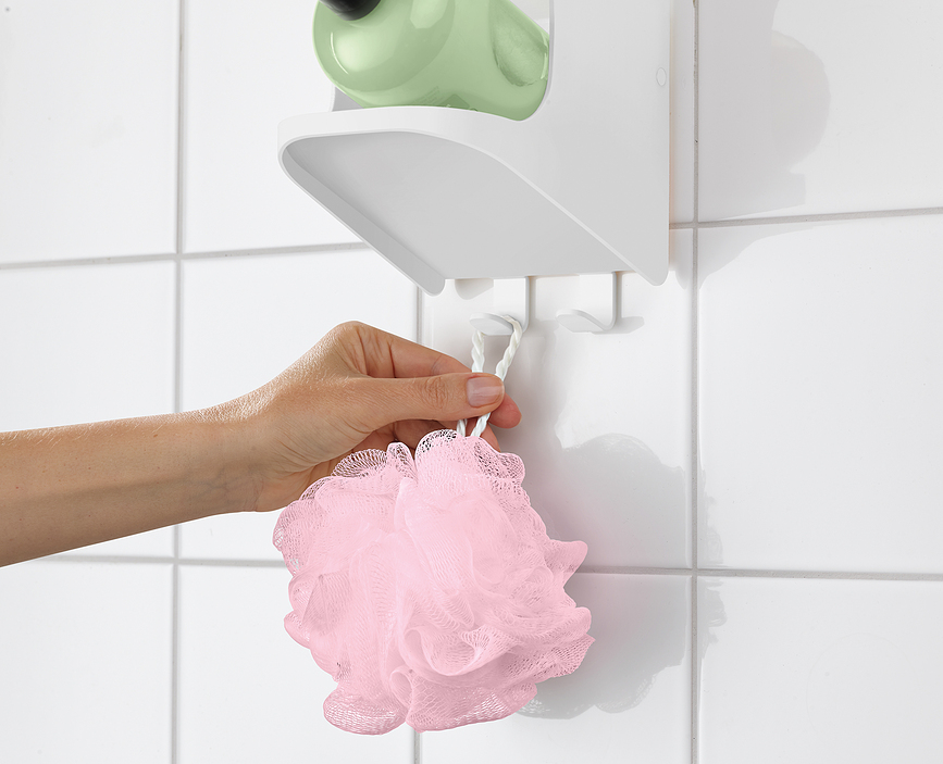 Organizador de baño de pared Capsule, 45 cm, blanco