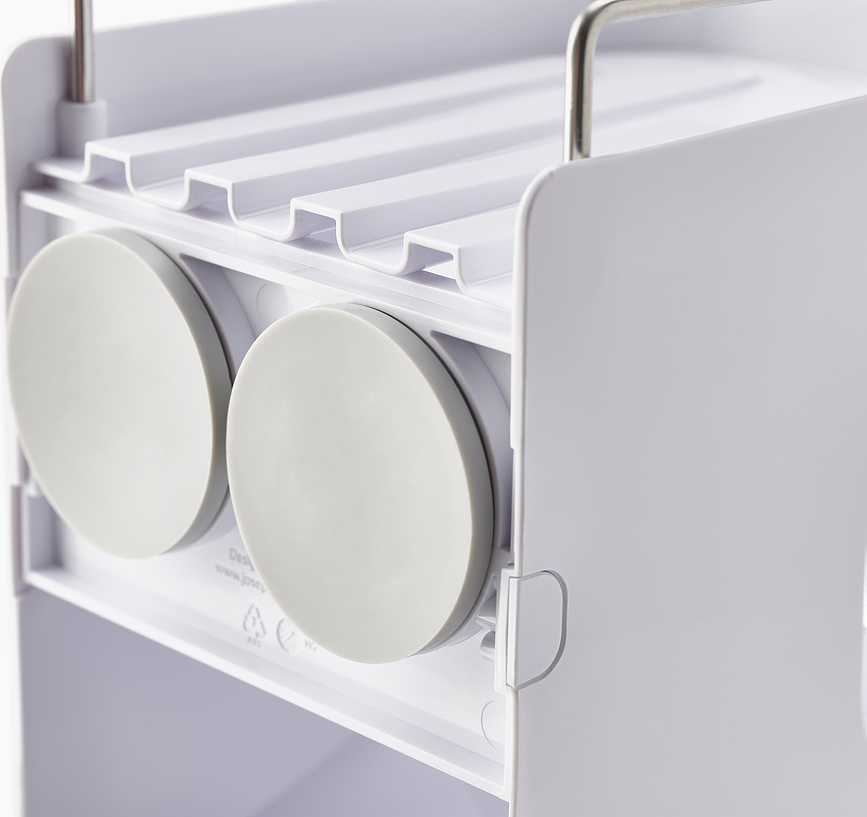Organizador de baño de pared Capsule, 45 cm, blanco