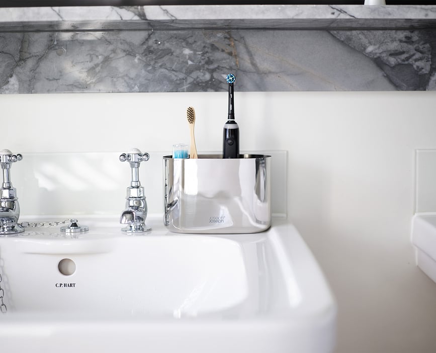 Organizador de Cepillos de Dientes de acero, EasyStore Luxe