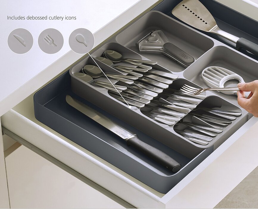 Organizador de cubiertos extensible DrawerStore, para cajones