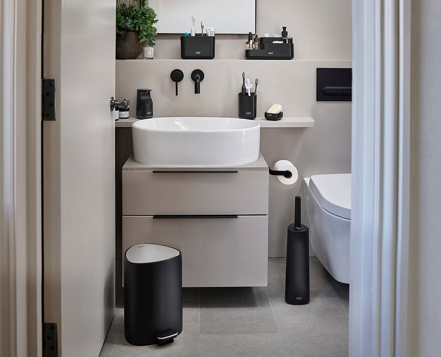 Organizador para cepillos de dientes EasyStore, pequeño, ecru