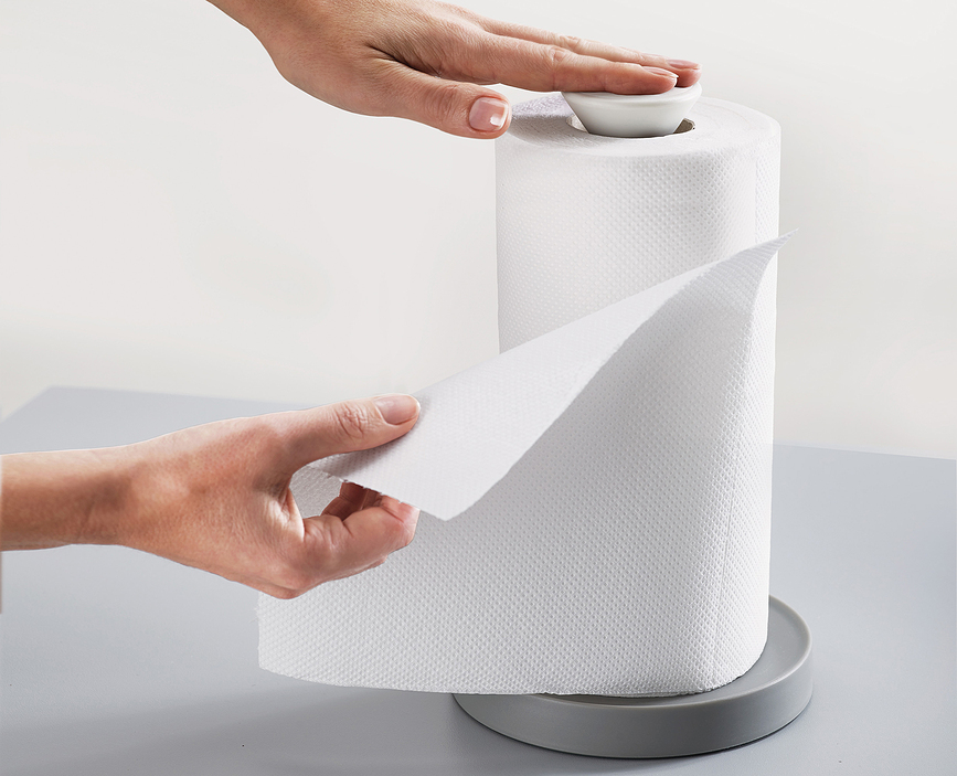 Portarrollos de cocina Duo, gris