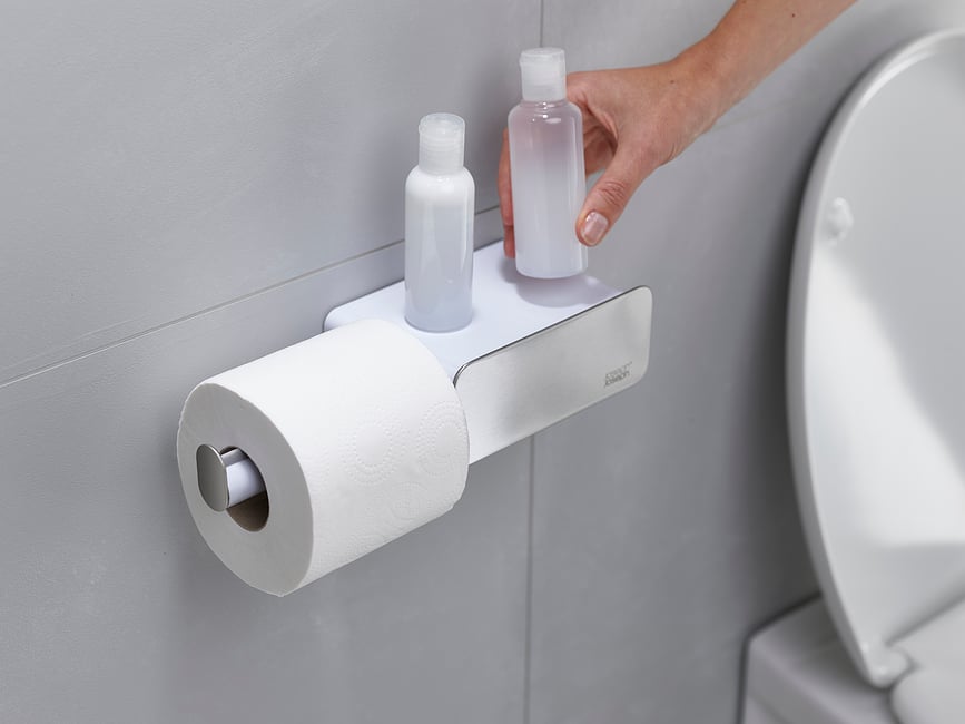 Portarrollos de papel higiénico con estante EasyStore
