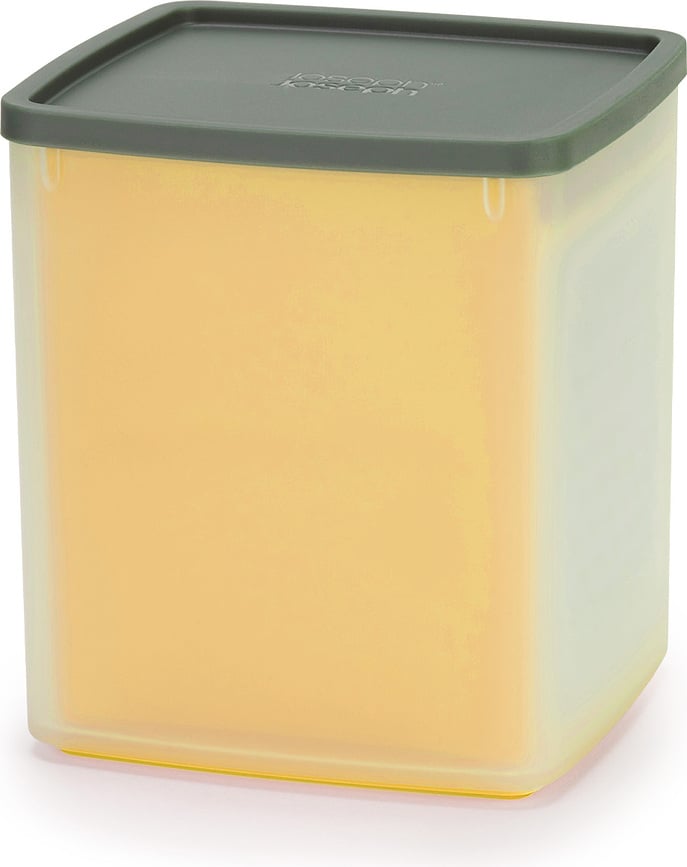 Rallador de queso Duo con recipiente, amarillo claro