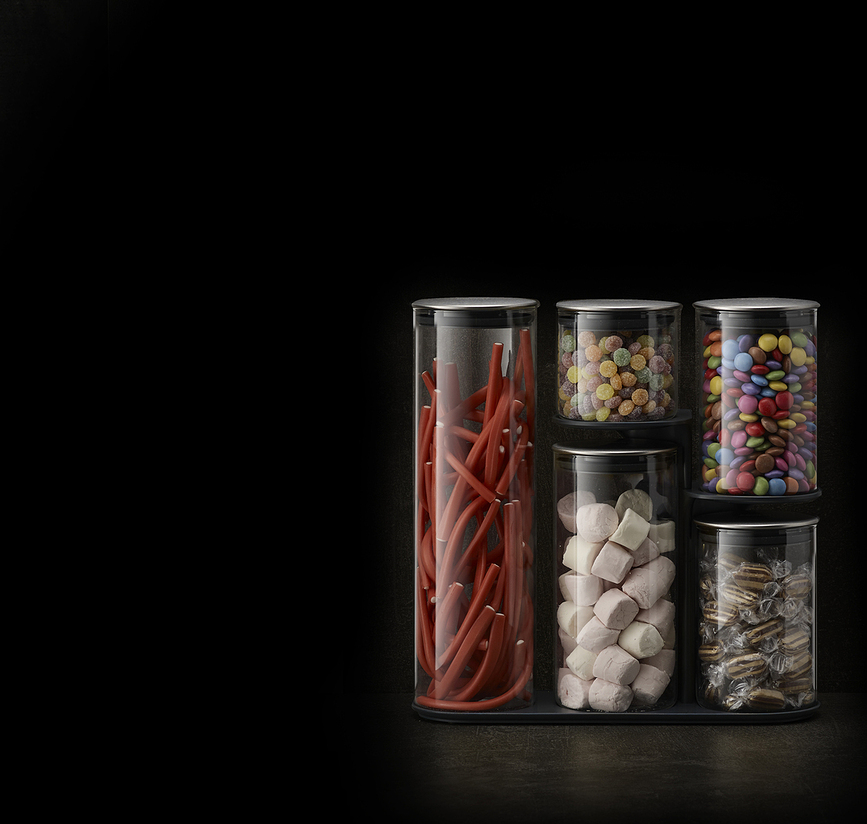 Recipientes de cocina Podium, 5 unidades