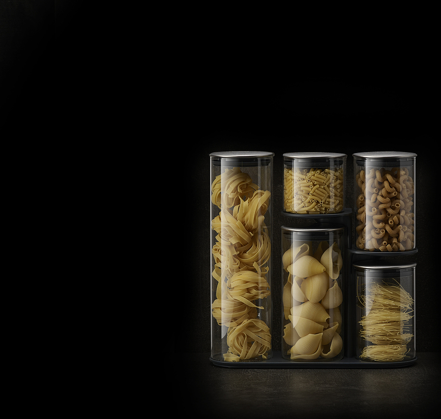 Recipientes de cocina Podium, 5 unidades