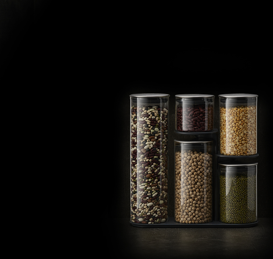 Recipientes de cocina Podium, 5 unidades