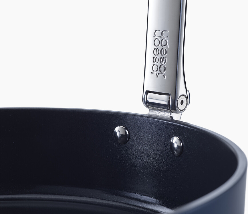 Sartén Space con mango plegable, 30 cm, azul