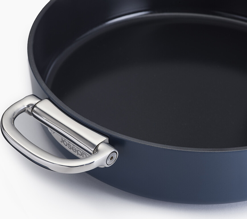 Sartén Space con mango plegable, 30 cm, azul