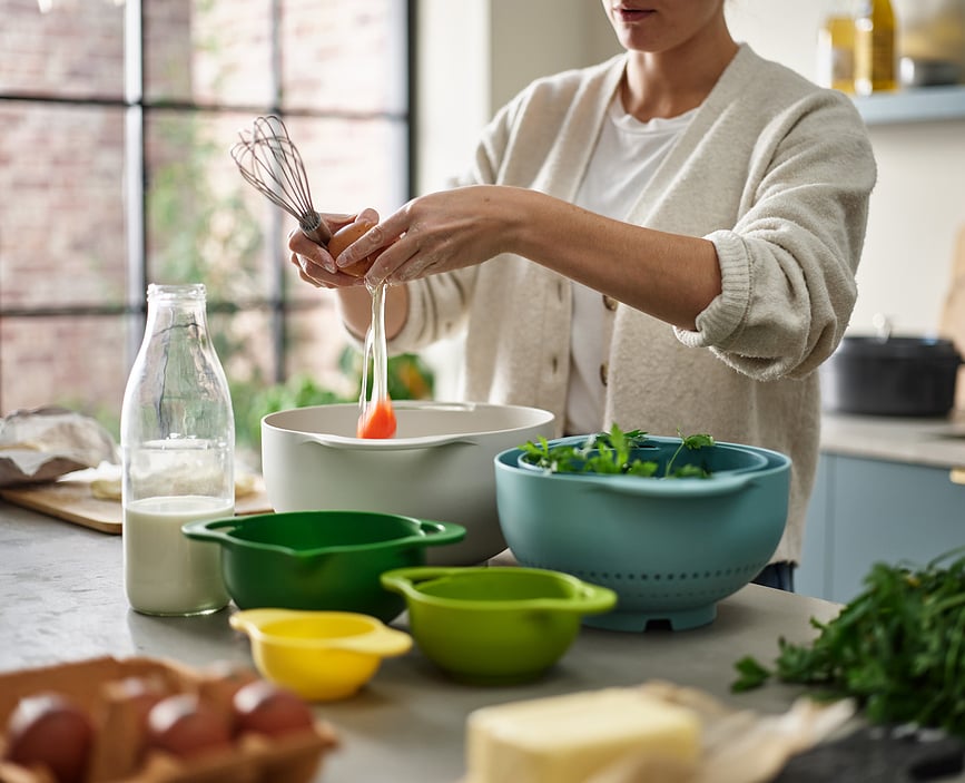 Set de Boles y Colador de cocina Duo, 6 piezas