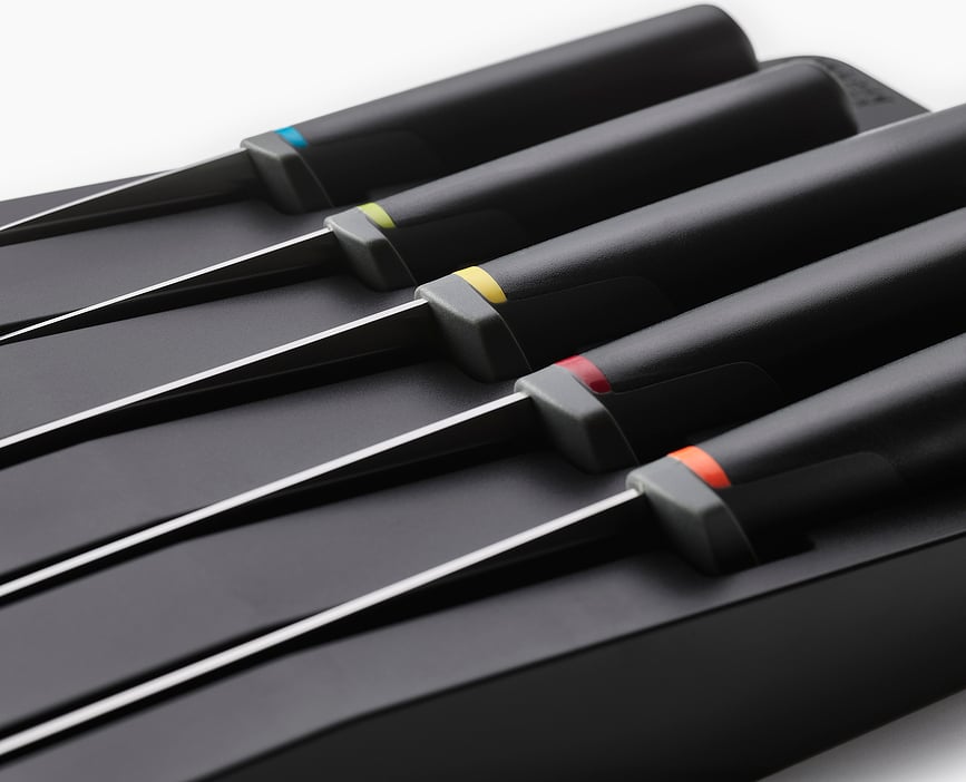 Set de Cuchillos de colores Elevate, con organizador, 6 piezas