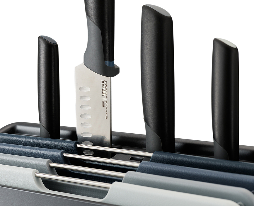 Set de Tablas de Cortar y Cuchillos Folio Plus, azul, 9 piezas