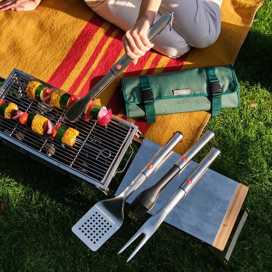 Set de utensilios para barbacoa GrillOut, 3 piezas