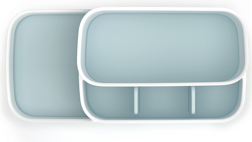 Slim Pot de Rangement pour accessoires de salle de bain, gris