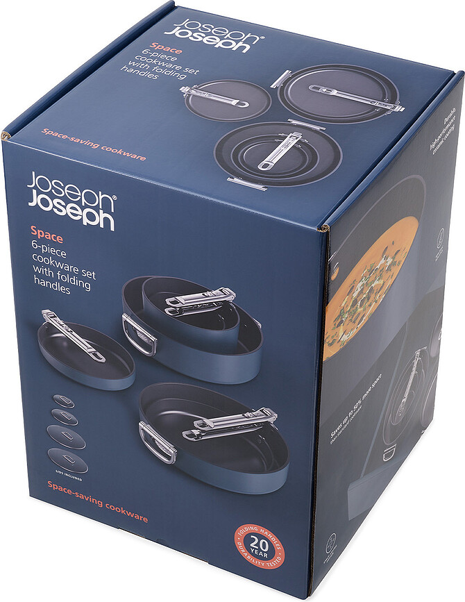 Space Batterie de Cuisine avec séparateurs de protection, bleue, Set 13 pièces