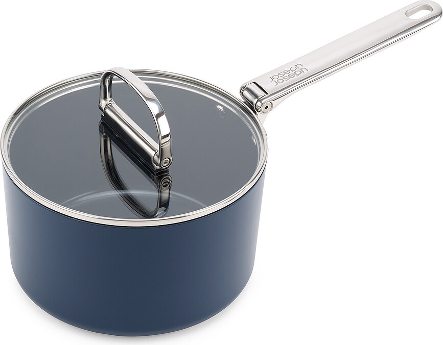 Space Casserole avec poignée pliable et couvercle, bleue