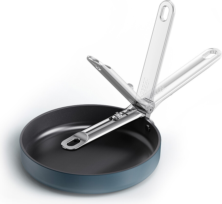 Space Poêle avec manche pliable, 24 cm, bleue