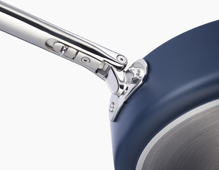 Space Poêles avec protecteurs d'empilement, 24 cm et 28 cm, bleues, Set 3 pièces