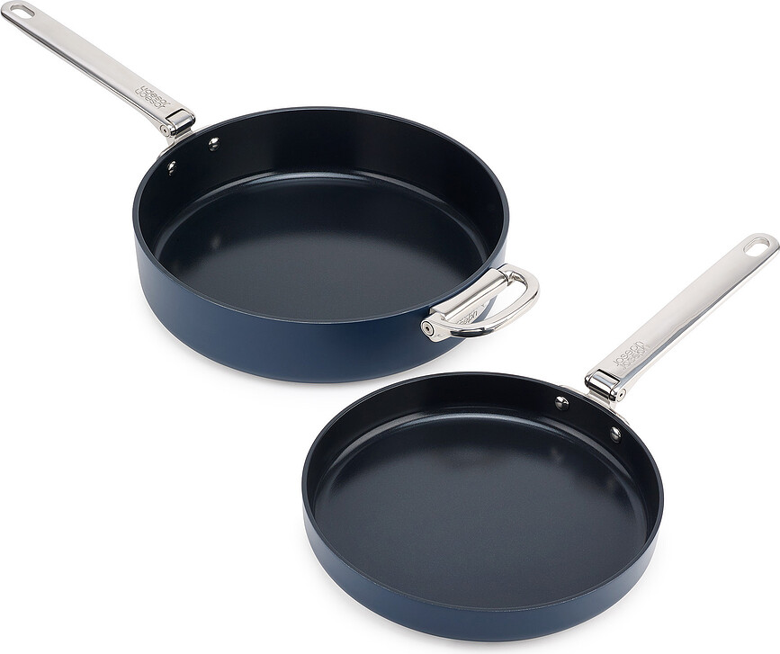 Space Ponev, 24 cm + 28 cm, modra, s podlogami za zaščito, 3-delni set