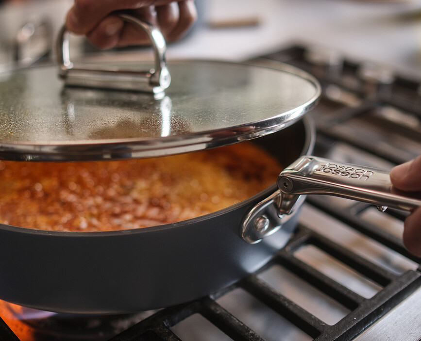 Space Ponev, 28 cm, modra, z zložljivimi ročaji in pokrovom