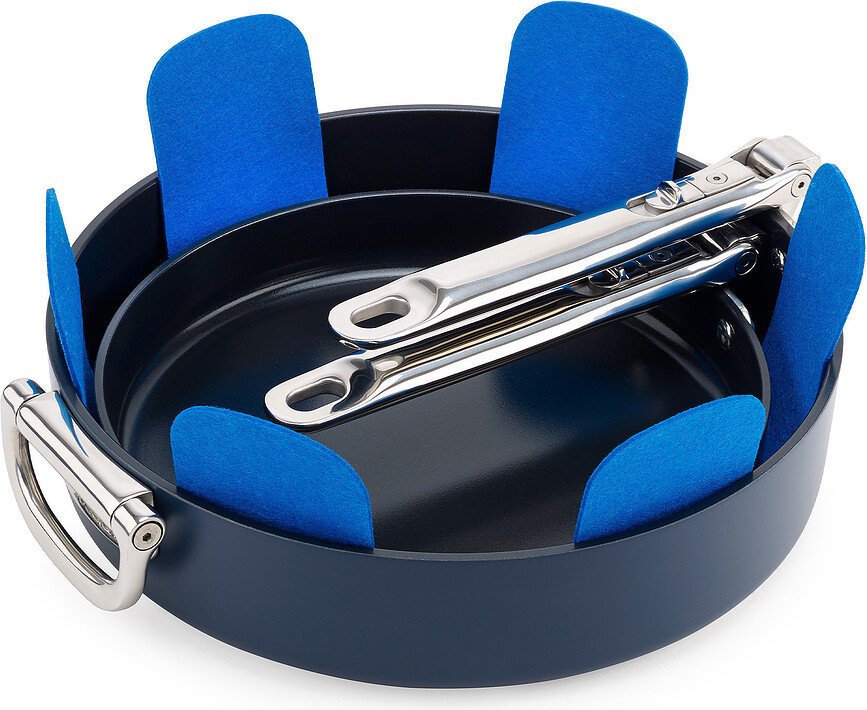 Space Séparateurs pour poêles et casseroles, bleus, Lot de 3