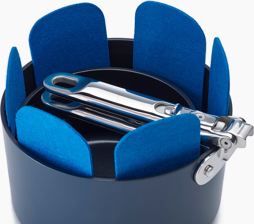 Space Set Tava sa zaštitnim podlogama 24 cm 28 cm plave Set od 3 dijela