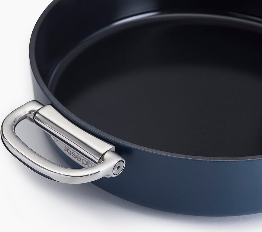 Space Set Tava sa zaštitnim podlogama 24 cm 28 cm plave Set od 3 dijela